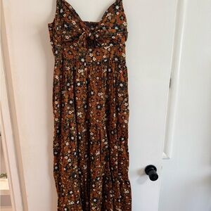 GAP Brown Floral Maxi Dress